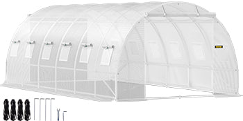 20x10x7/15x7x7 ft Tunnel/Greenhouse w/Galvanized Steel Hoops