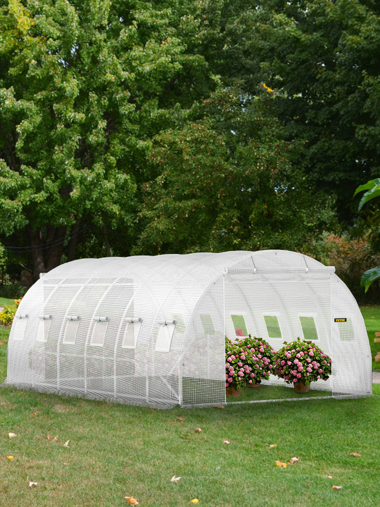 20x10x7/15x7x7 ft Tunnel/Greenhouse w/Galvanized Steel Hoops