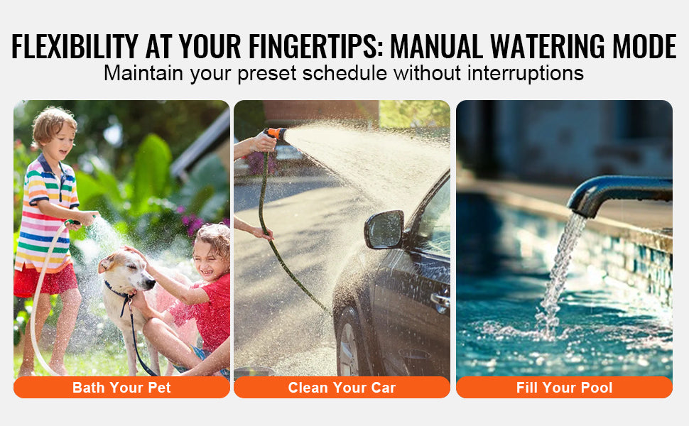 3 Outlets Hose-3 Independent Watering Zones- Watering Sprinkler Timer